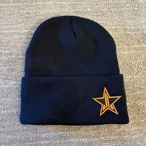 Jeffree Star Cosmetics Halloween Box Exclusive Black Orange Logo Beanie NEW